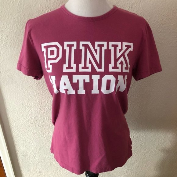 PINK Victoria's Secret Tops - Pink Victoria’s Secret Pink Nation Tee: XS